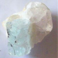 aquamarine crystal on quartz