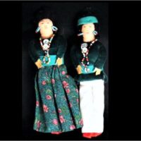 native american made doll couple