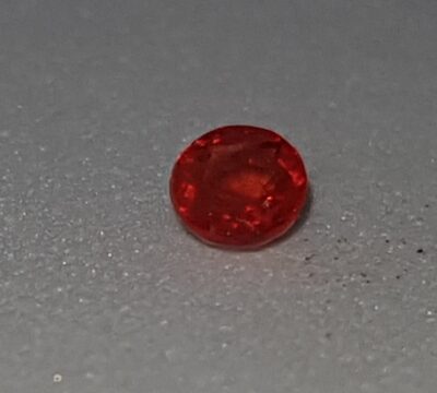 orange faceted sapphire
