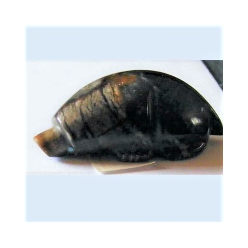zuni picasso jasper mole fetish carving