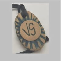 virgo symbol pendant on thong