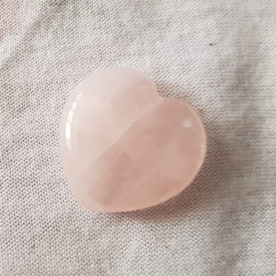 small rose quartz heart