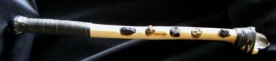 hematite and wood wand