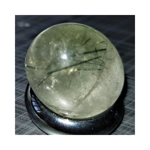 mini green rutilated quartz egg