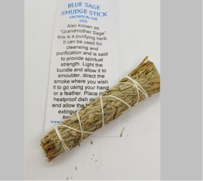 blue sage smudge stick with description