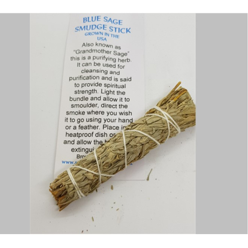 blue sage smudge stick with description