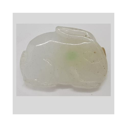 jade rabbit flat carving