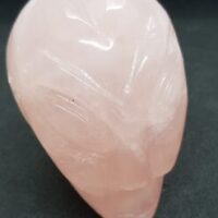 rose quartz alien skull front view