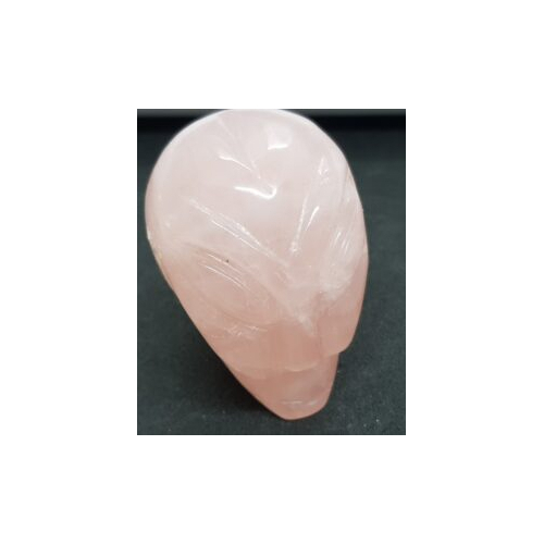rose quartz alien skull front view
