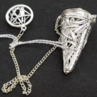 white metal witness pendulum