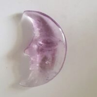 amethyst crescent moon with face