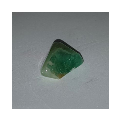 green aragonite tumble stone