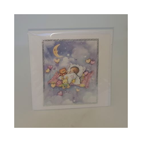 baby girl hand made card