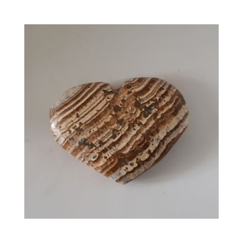 brown aragonite heart