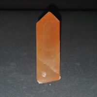 carnelian included quartz polished point