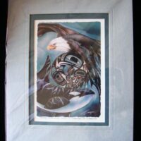 eagle and orca print with mounts