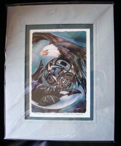eagle and orca print with mounts