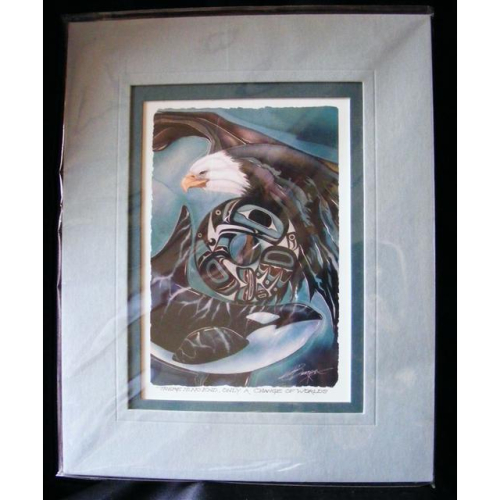 eagle and orca print with mounts