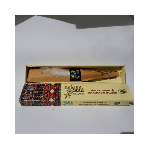 native soul white sage and dragon blood incense