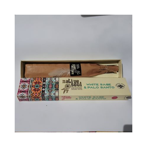 native soul white sage and palo santo incense