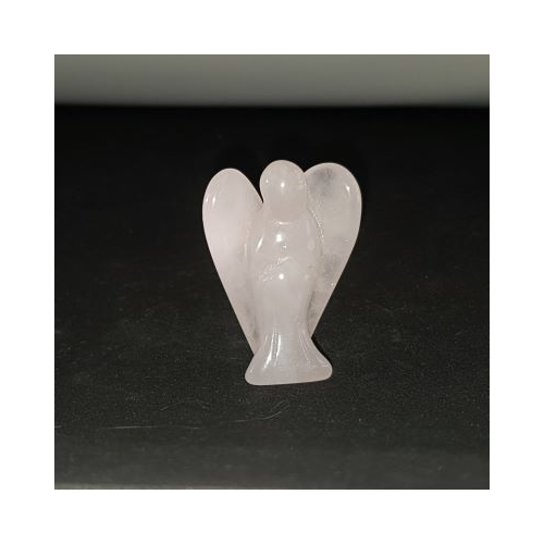 small rose quartz angel