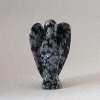 small snowflake obsidian angel