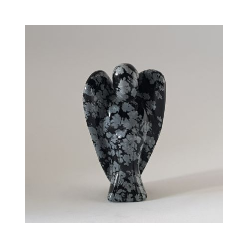 small snowflake obsidian angel