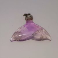 amethyst whale tail with silver cap