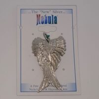 nebula silver effect wings pendant