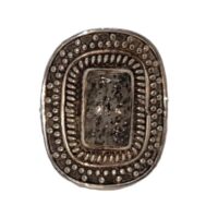 black spot quartz ring