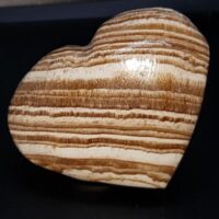 brown aragonite heart