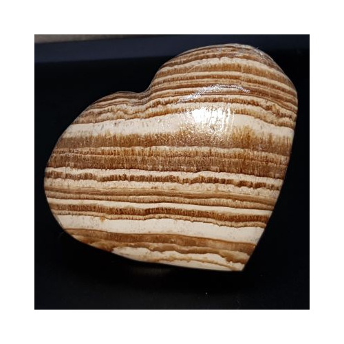 brown aragonite heart