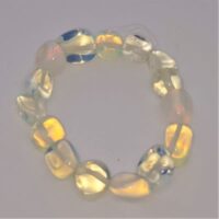 chunky bead opalite elasticated bracelet