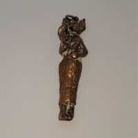 copper tone bastet hand made pendant