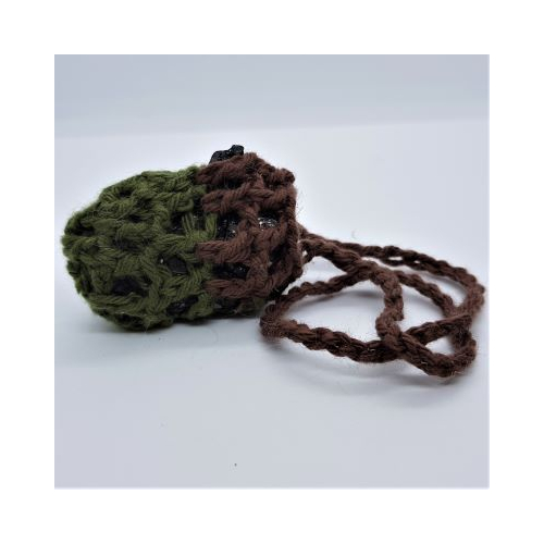 elite shungite crochet cotton wrap pendant