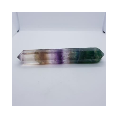fluorite double terminated wand