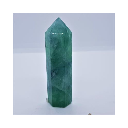 green fluorite standing tower