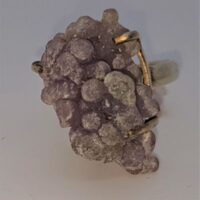 small cluster of grape agate in silver ring