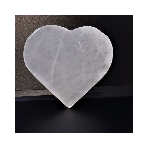 heart shaped plate of selenite