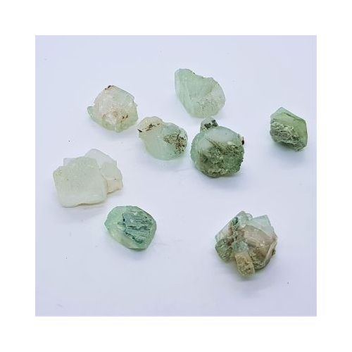 mini green apophyllite pieces