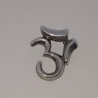 mini silver om pendant