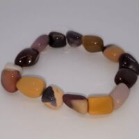 chunky bead elasticated mookaite bracelet