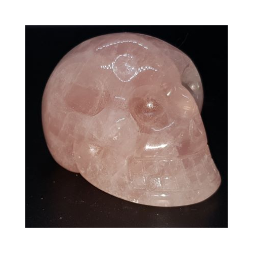 rose quartz skull