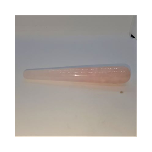 round ended rose quartz wand