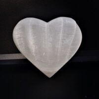 scalloped selenite heart large