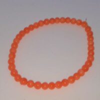 small coral bead elasticated bracelet
