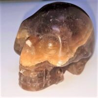 smokey quartz skull 1 side view