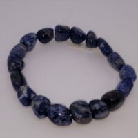 chunky bead elasticated sodalite bracelet