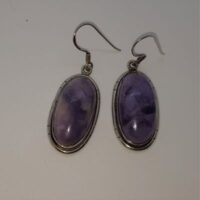 tiffany stone in silver earrings