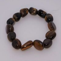 chunky bead tiger eye elastic bracelet